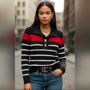 LAUREN RALPH LAUREN Black Label Striped Sweater Pullover Cotton XL